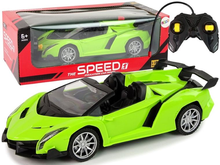 Lean Toys, auto sportowe, pojazd zdalnie sterowany, zielony, 1: 18