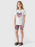 Legginsy dziewczęce, kolarki, mix, 4F