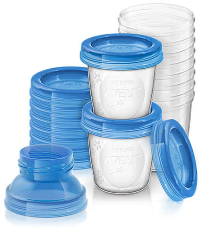 Philips Avent, Pojemniki na pokarm i adaptor, 180 ml, 10 szt.