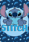 Stitch, koc polarowy, różowy, 100x140 cm
