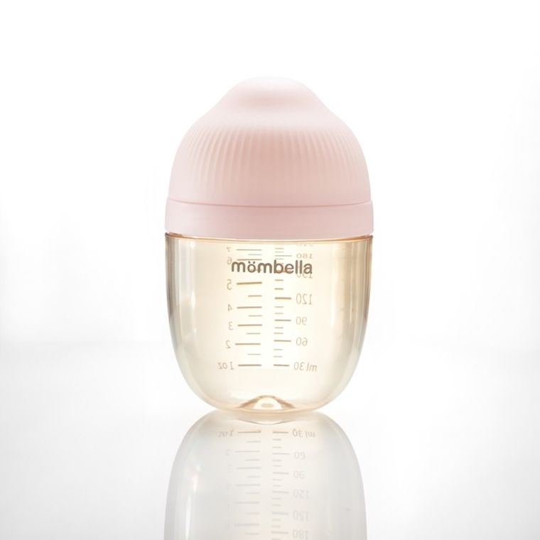 Mombella, Butelka antykolkowa dla noworodka, PPSU, Roze, 210 ml