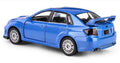 Daffi, RMZ City, Subaru WRX STI 2010, pojazd, model metalowy, czerwony, 1: 36