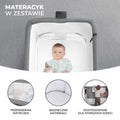 Kinderkraft, Neste Grow, łóżeczko dostawne, beige
