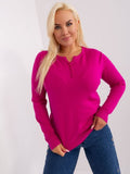 Sweter damski, plus size, ecru, P-M