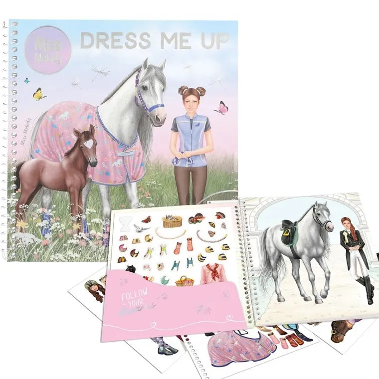 Miss Melody, Dress Me Up, zestaw kreatywny z naklejkami