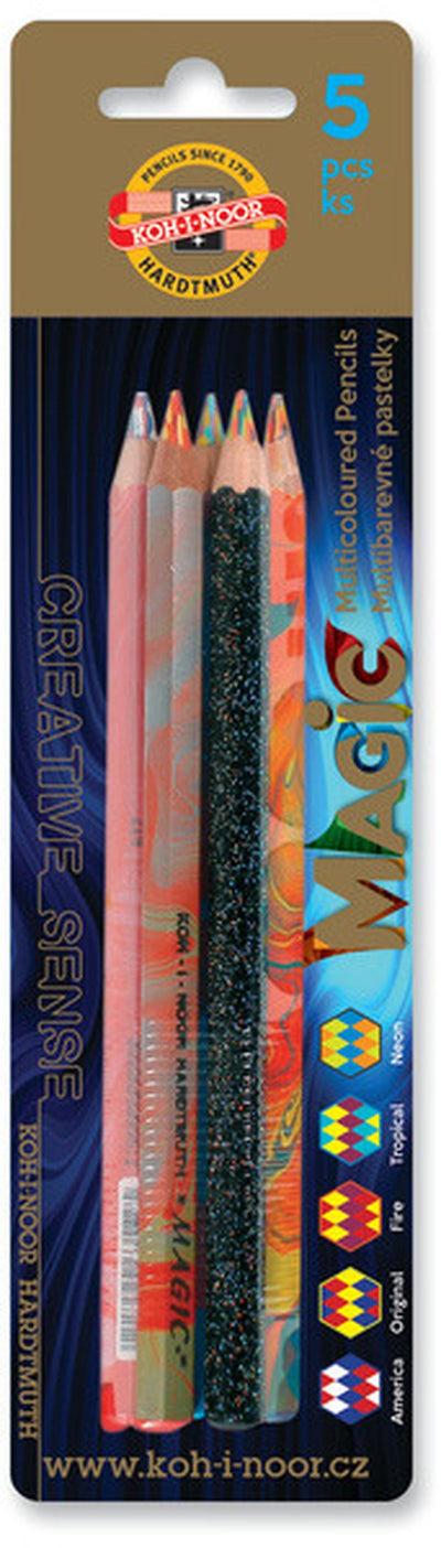 Koh-I-Noor, kredka magic gruba, mix, 5 szt.