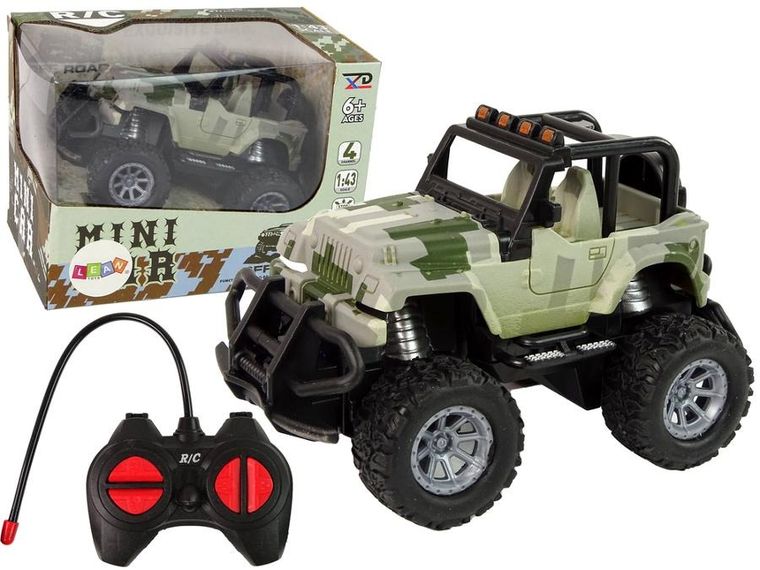 Lean Toys, Off Road, pojazd terenowy zdalnie sterowany, 1: 43, moro