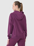 Bluza damska z kapturem, fioletowa, 4F