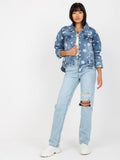Kurtka jeansowa damska, niebieska, Factory Price