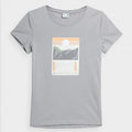 T-shirt damski, szary, 4F