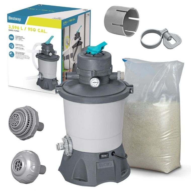 Bestway, pompa piaskowa, 3028l/h + piasek, 25 kg