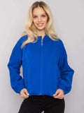 Bluza damska, rozpinana, niebieska, Ex Moda