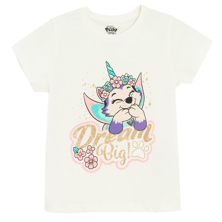 Cool Club, T-shirt dziewczęcy, biały, Psi Patrol