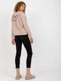 Bluza damska z kapturem, rozpinana, szara, Basic Feel Good