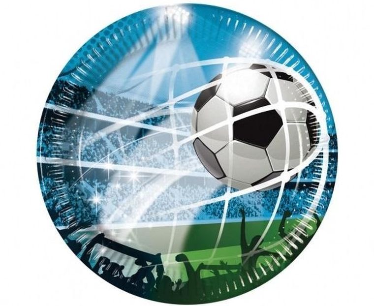GoDan, talerzyki papierowe, Soccer Fans, 20 cm, 8 szt.