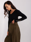 Sweter damski, czarny, P-M