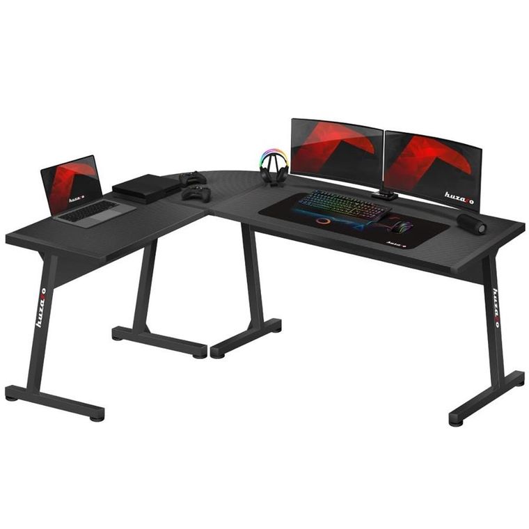 Huzaro, Hero 6.0, biurko gamingowe, Black, 147 cm