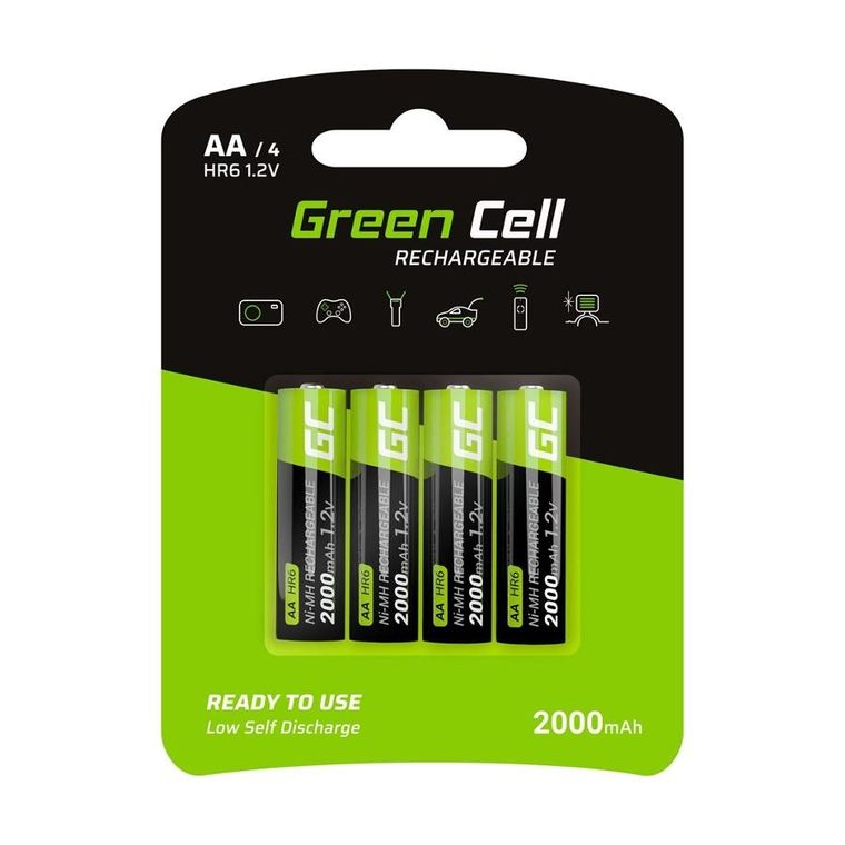 Green Cell, akumulatorki AA/R6 2000mAh, 4 szt.