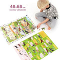 CzuCzu, Puzzle obserwacyjne. Stadnina koni + plakat edukacyjny, 84 elementy