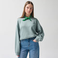 Miętowa bluza o kroju cropp NOWEAR