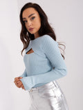 Sweter damski, niebieski, P-M