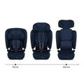 Kinderkraft, FIX2GO, i-Size, fotelik samochodowy, Navy, 76-150 cm