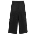 Czarne spodnie jeansowe cargo wide Cool Club