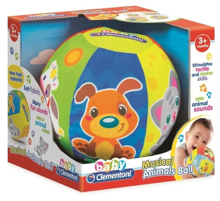 Clementoni, Baby, Muzyczna piłka, zwierzątka, zabawka interaktywna