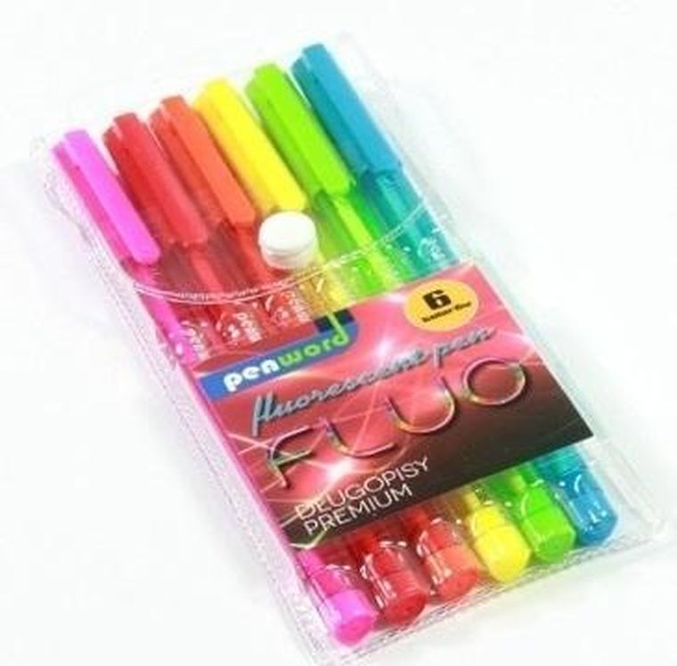 Penword, długopis, fluo, 6 kolorów
