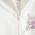 Cool Club, Bluza dziewczęca z kapturem, rozpinana, crop top, biała, Lilo i Stitch