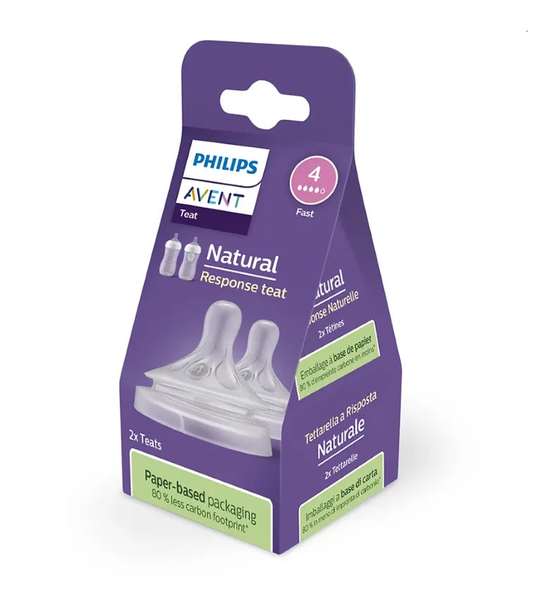Philips Avent, Responsywne Smoczki Natural, smoczek do butelki, 3m+, 2 szt.