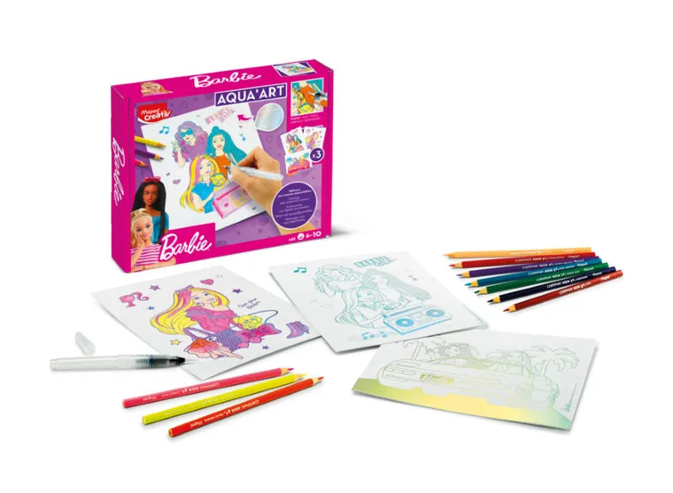 Maped Creativ, Barbie, Aqua Art, obrazy akwarelowe, zestaw kreatywny
