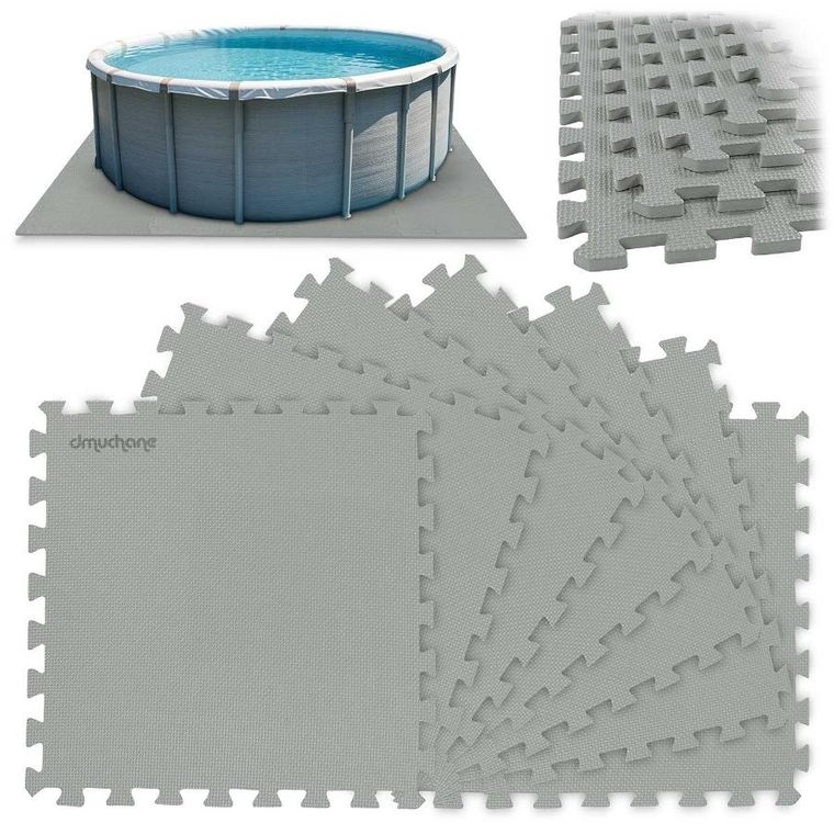 Dmuchane, Mata piankowa pod basen puzzle 50x50 cm, 8 szt.