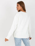 Sweter damski, ecru, Rue Paris