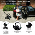 Kinderkraft, Mink Pro, fotelik samochodowy + baza Mink FX, Black, 40-75 cm
