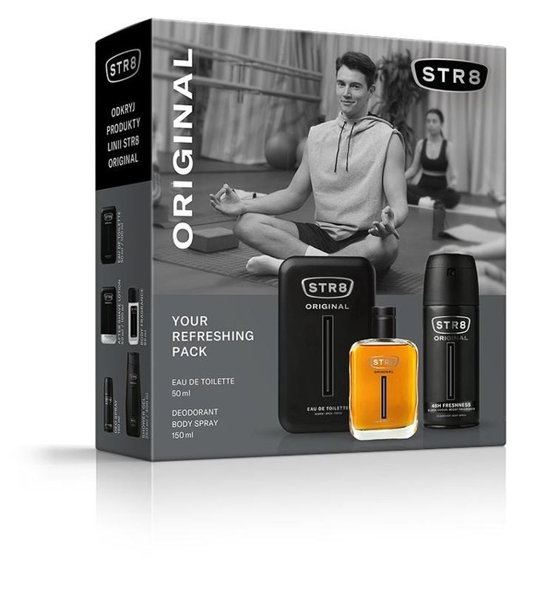 STR8, zestaw prezentowy Original:  woda toaletowa, 50 ml + dezodorant, spray, 150 ml
