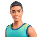Barbie, Ken Fashionistas, koszulka niebiesko-zielone ombre, lalka
