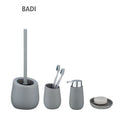 Kubek ceramiczny na szczoteczki, Badi, szary