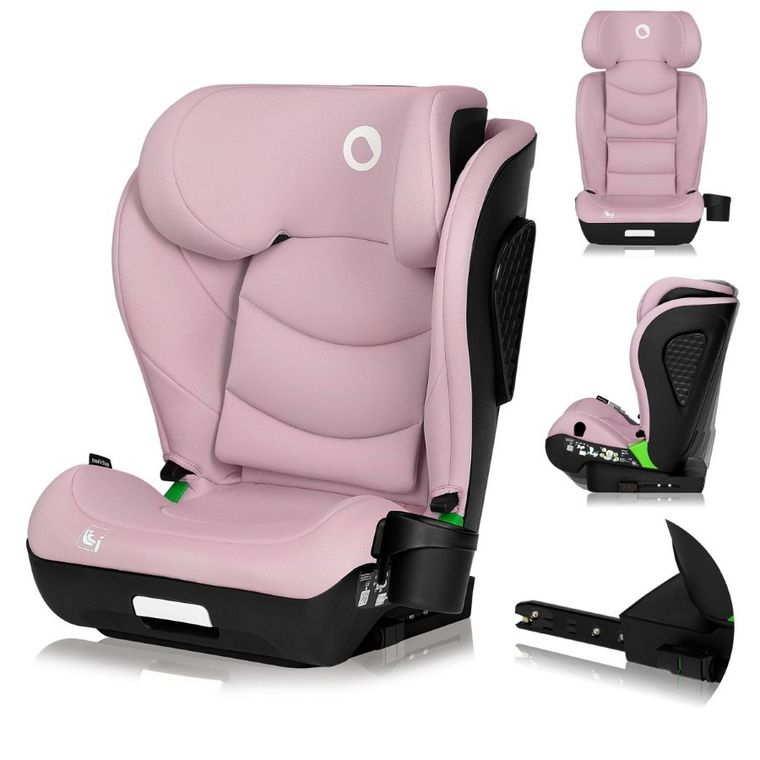 Lionelo, Neal, fotelik samochodowy, i-Size, Pink Lilac, 100-150 cm