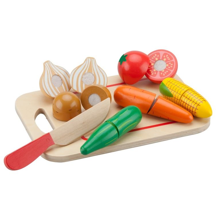New Classic Toys, drewniane warzywa do krojenia, 8 szt.