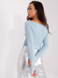Sweter damski, niebieski, P-M