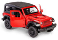 Daffi, RMZ City, Jeep Wrangler Rubicon 2021 Soft Top, pojazd, model metalowy, czerwony, 1: 32