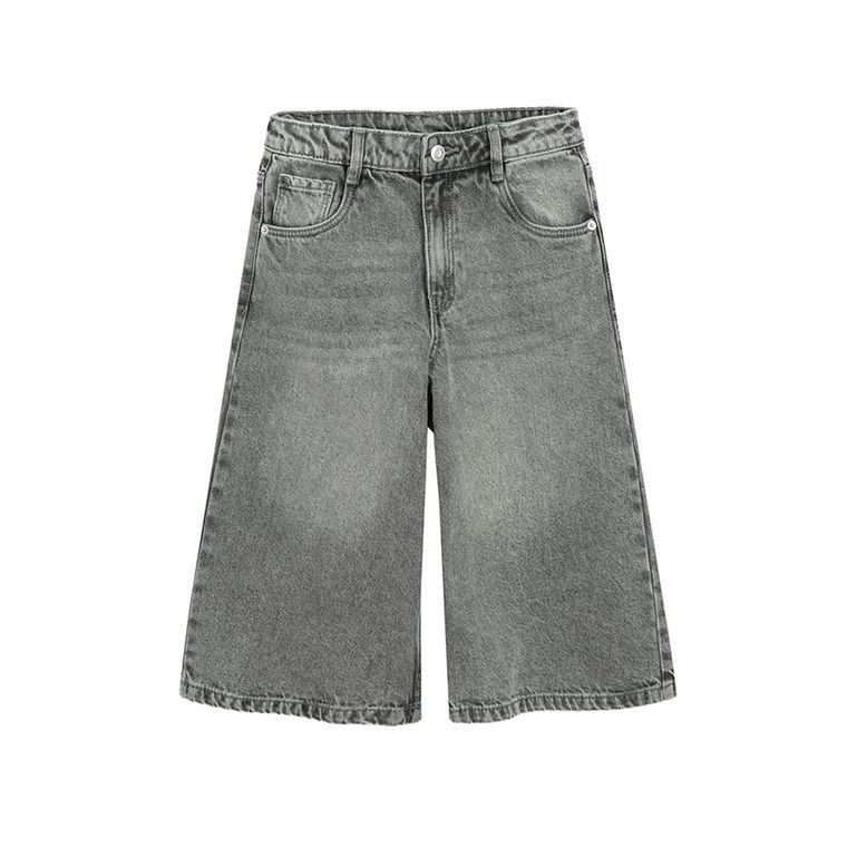 Szare bermudy jeansowe z regulacją Cool Club