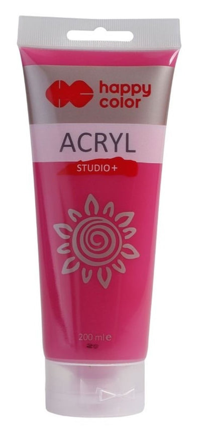 Happy Color, Studio, farba akrylowa, 200 ml, karminowy