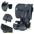 Lionelo, Nelly, fotelik samochodowy, i-Size, Black Carbon, 76-150 cm
