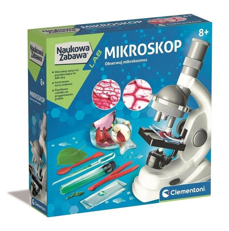 Clementoni, Naukowa Zabawa, Mikroskop, zestaw edukacyjny