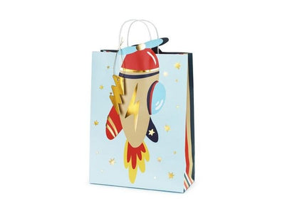 Partydeco, torebka prezentowa, samolot, 10x24x35.5 cm