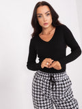 Sweter damski, czarny, P-M