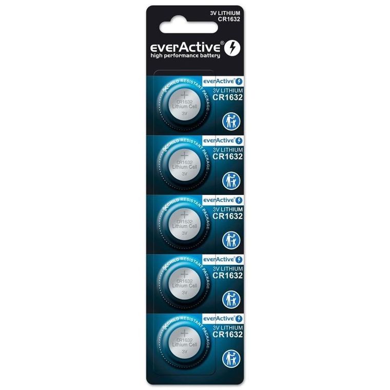 EverActive, bateria litowa, CR1632, 5 szt.