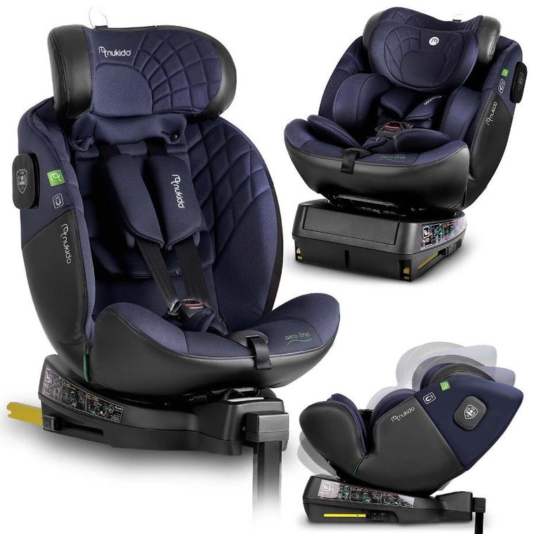 Nukido, Aero Line, fotelik samochodowy, czarno-granatowy, 0-36 kg